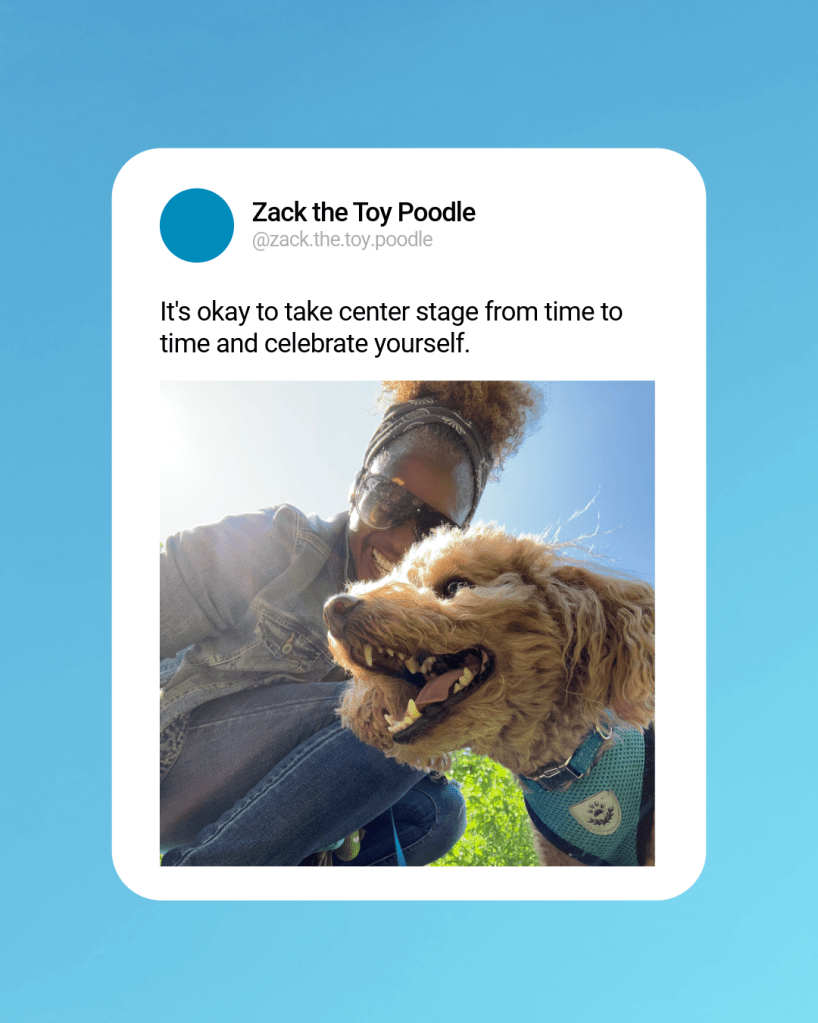 Dog mom and toy Poodle